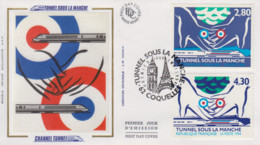 Enveloppe  FDC   1er  Jour    FRANCE   Emission  Commune  Avec  La   GRANDE   BRETAGNE    1994 - Joint Issues