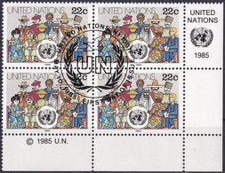 UNO NEW YORK 1981 Mi-Nr. 468 Eckrandviererblock O Used - Aus Abo - Gebraucht