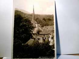 Romainmotier. La Collégiale. Alte AK S/w. Ungel. Ca 1930. Panoramablick über Dächer Der Stadt Zur Kirche, Schw - Romainmôtier-Envy