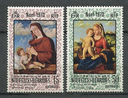 Nlle Hébrides 1970  N° 300/301 ** Neufs MNH Superbes C 2.50 € Noël Christmas Vierge Enfant Bellini Tableaux Paintings - Nuevos