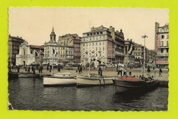 13 MARSEILLE N°614 Le Quai Des Belges Et La Canebière En 1952 PUB Hôtel De Genève BUS Bateaux Editions Mireille - Vieux Port, Saint Victor, Le Panier