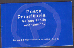 X0138 - ITALIA ITALIE CARNET Ss N°22 ** PRIORITARIA 1999 - Booklets