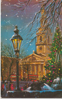 AKGB United Kingdom Christmas Card - St Paul's Cathedral - Dubble Deckers - Snow - Christmas Tree - Other