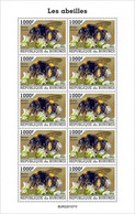 Burundi 2022, Animals, Bee, Sheetlet - Unused Stamps