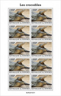 Burundi 2022, Animals, Crocodile, Sheetlet - Unused Stamps