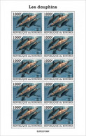 Burundi 2022, Animals, Dolphins, Sheetlet - Unused Stamps