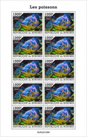 Burundi 2022, Animals, Fishes, Sheetlet - Unused Stamps