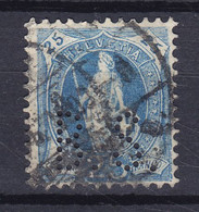 Switzerland Perfin Perforé Lochung 'B.S.' Schweizerischer Bankverein Basel, Luzern 1899 Mi. 67D Helvetia Perf. 11½x12 - Perfin