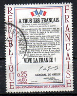 FRANCE. N°1408 De 1964 Oblitéré. Affiche "A Tous Les Français". - Guerre Mondiale (Seconde)