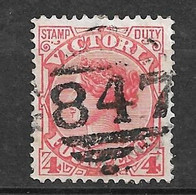 Australie Victoria    Fiscal Postal Duty   N°8          Oblitéré    B / TB     - Used Stamps