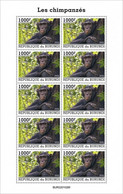 Burundi 2022, Animals, Monkey, Sheetlet - Unused Stamps