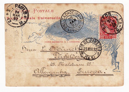 Carte Postale 1892 Brésil Brasil Brazil Rio De Janeiro Sao Paulo Santos Cachoeira Ambulante Düsseldorf Deutschland - Brieven En Documenten