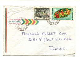 CAMEROUN 1977  - Affranchissement Sur Lettre Par Avion -  Cueillette De La Banane - Kameroen (1960-...)