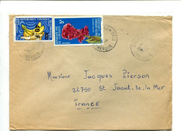 CAMEROUN 1975 - Affranchissement Sur Lettre - Fleurs / Fruits Banane (surcharge 40f) - Kameroen (1960-...)