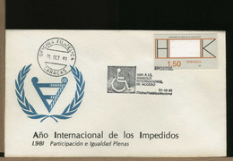 VENEZUELA  - 1981 - ANNO INTERNAZIONALE HANDICAP IMPEDIDOS - SIMBOLO - ACF - Aktion Gegen Den Hunger