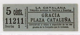 GSC 112 RIPPERTS - BILLETE DE LA CATALANA - BARCELONA / 1900 / (TD-A SELEC) - Europe