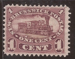 Nuevo Brunswick - Fx. 3853 - Yv. 4 - 1 C. Marrón Rojizo - Locomotora - 1860 - (*) - Nuovi