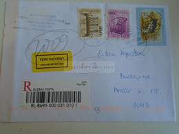 ZA387.14 Hungary Registered Cover - Avis De Réception - Notice Of Receipt - Cancel  2009 Buzsák Mayor's Office - Goat - Lettres & Documents