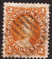 Nuevo Brunswick - Fx. 370 - Yv. 5 - 2 C. Naranja - Victoria - 1860 - Ø - Usados