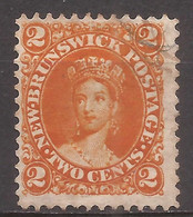 Nuevo Brunswick - Fx. 3071 - Yv. 5 - 2 C. Naranja - Victoria - 1860 - Ø - Oblitérés