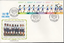 CHRISTMAS ISLAND  110-114, FDC, UNICEF, Internationales Jahr Des Kindes, 1979 - Christmas Island