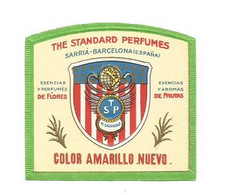 COLOR AMARILLO THE STANDARD PERFUMES ÉTIQUETTE PARFUMERIE PARFUM PERFUMERY LABEL ETIKETT PARFÜMERIE ETICHETTA PROFUMERIA - Etiquettes