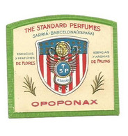 OPOPONAX THE STANDARD PERFUMES ÉTIQUETTE PARFUMERIE PARFUM PERFUMERY LABEL ETIKETT PARFÜMERIE ETICHETTA PROFUMERIA - Etiquettes