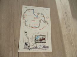 Antartica 66 FDC Bloc Expédition Avec Autographe - 1961-1970