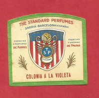 COLONIA VIOLETA THE STANDARD PERFUMES ÉTIQUETTE PARFUMERIE PARFUM LABEL ETIKETT PARFÜMERIE ETICHETTA PROFUMERIA - Etiquettes