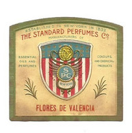 FLORES DE VALENCIA THE STANDARD PERFUMES ÉTIQUETTE PARFUMERIE PARFUM LABEL ETIKETT PARFÜMERIE ETICHETTA PROFUMERIA - Etiquettes