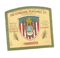 FRAMBUESA THE STANDARD PERFUMES ÉTIQUETTE PARFUMERIE PARFUM LABEL ETIKETT PARFÜMERIE ETICHETTA PROFUMERIA - Etiquettes