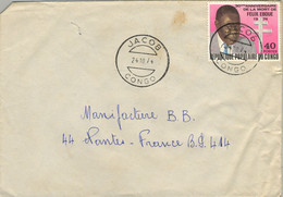 1974 CONGO , SOBRE CIRCULADO , JACOB - NANTES , 30 º ANIV. DE LA MUERTE DE FELIX EBOUE - Autres & Non Classés