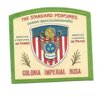 COLONIA IMPERIAL RUSA THE STANDARD PERFUMES ÉTIQUETTE PARFUMERIE PARFUM LABEL ETIKETT PARFÜMERIE ETICHETTA PROFUMERIA - Etiquettes