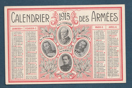 ⭐ France - Calendrier - Calendrier Des Armées - 1915 ⭐ - Klein Formaat: 1901-20