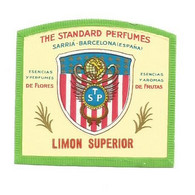 LIMON SUPERIOR  THE STANDARD PERFUMES ÉTIQUETTE PARFUMERIE PARFUM LABEL ETIKETT PARFÜMERIE ETICHETTA PROFUMERIA - Etiquettes