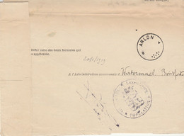 Arlon Creux -1919 Sur Avis De Changement D'adresse ( Document Fragile Fort Usagé) - Fortune Cancels (1919)