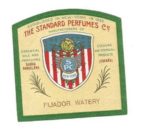 FIJADOR WATERY THE STANDARD PERFUMES ÉTIQUETTE PARFUMERIE PARFUM LABEL ETIKETT PARFÜMERIE ETICHETTA PROFUMERIA - Etiquettes