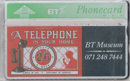 UNITED KINGDOM BT MUSEUM A TELEPHONE IN YOUR HOME MINT - BT Commemorative Issues