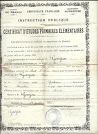 LE GUILVINEC - Beau Document 1926 Concernant Pierre GOUZIEN Né 1915 - Guilvinec