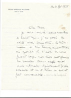 22-127 Cag - Ecole Speciale Militaire De St Cyr Papier Entête 1935 - Documents