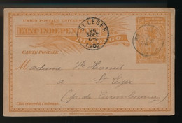 CONGO BELGE   LEOPOLDVILLE   1902  TO ST.LEGER PR.DE LUXEMBOURG )    2 SCANS - Covers & Documents