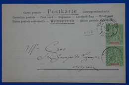 N12 INDO CHINE BELLE CARTE 1929 PETIT BUREAU LUANG POUR PARIS FRANCE+ PAIRE DE T.P+ AFFRANCHISSEMENT PLAISANT - Brieven En Documenten