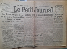 WWI Quotidien Le Petit Journal 30 Juillet 1916 Raid De Zeppelins Sur L'angleterre Cruautés Des Allemands Dans Le Nord - Le Petit Parisien