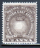 Imperial British East Africa Company 1890 Half Anna Mounted Mint Stamp. - Britisch-Ostafrika