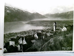 Brione S. Minusio In Dre Schweiz. Alte AK S/w. Ungel 1939. Panoramablick über Den Ort Und Das Umland - Brione Sopra Minusio