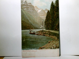 Klönthalsee Und  Glärnisch. Alte Auto - Chrom / AK Farbig, Gel. 1912. Panoramablick über Den See Auf Gebirgsma - Thal