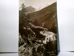 Saas - Fee / Wallis / Schweiz. Alte AK S/w. Ungel. Ca 1940. Chapelle - Zur Hohen Stiege, Gebäudeansicht, Panor - Chapelle