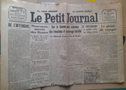 WWI Quotidien Le Petit Journal 3 Aout 1916 Le Sous Marin Deutschland A Quitté Les Etats Unis La Somme - Le Petit Parisien