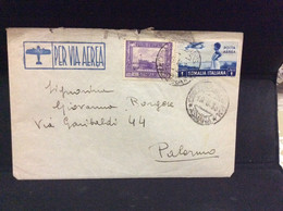 ITALIA Regno Storia Postale Colonie Lettera Dalla Somalia Per Palermo - Somalie