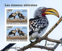 Burundi 2022, Animals, Bird, Block IMPERFORATED - Unused Stamps